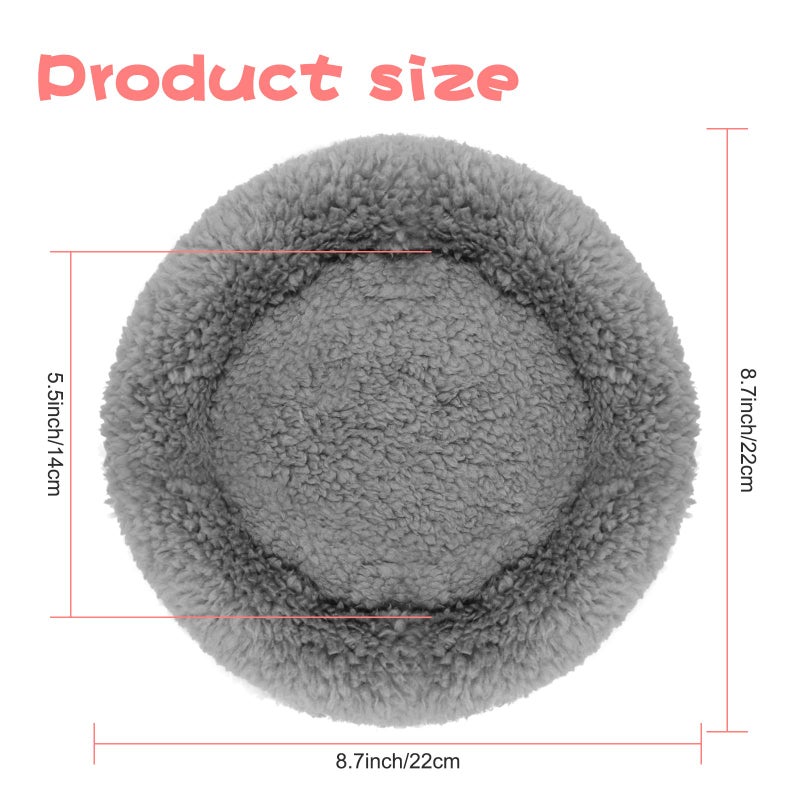 BWOGUE Hamster Bed,Round Velvet Warm Sleep Mat Pad for Hamster/Hedgehog/Squirrel/Guinea Pig/Rats and Other Small Animals - Image 2